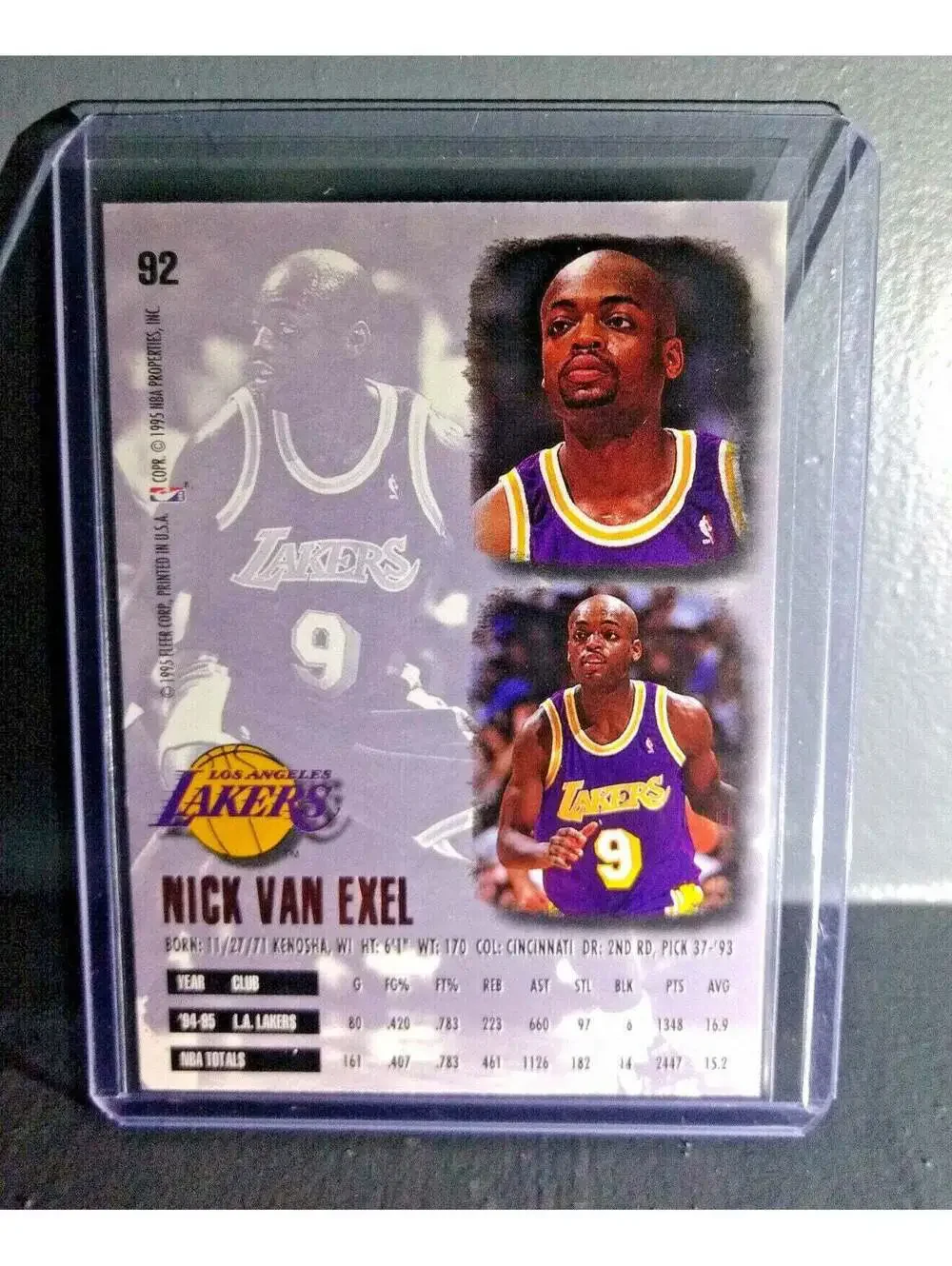 1995-96 Nick Van Exel Fleer Ultra #92 Basketball Card